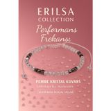 Erilsa Sertifikalı Performans Frekansı Enerji Bilekliği - Pembe Kristal Kuvars ve Terahertz Doğal Taş 4 mm