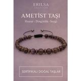 Erilsa Sertifikalı Premium Ametist Taşı Bileklik – Huzur, Sezgi ve Ruhsal Dinginlik