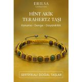 Erilsa Sertifikalı Premium Hint Akik ve Terahertz Taşı Bileklik – Denge, Koruma ve Güç Veren Takı