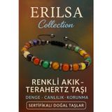 Erilsa Sertifikalı Renkli Akik ve Terahertz Taşı Bileklik – Canlılık ve Dengeyi Şıklıkla Taşıyın