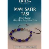 Erilsa Sertifikalı Sentetik Mavi Safir Taşı Bileklik - Bilgelik Denge ve Sezgi Gücü Veren Takı