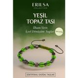 Erilsa Sertifikalı Sentetik Yeşil Topaz Taşı Bileklik – İlham ve İçsel Dönüşüm Enerjisi
