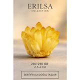 Erilsa Sertifikalı Sitrin Taşı Dikenli Kristal Küme – Bereket ve Bolluk Getiren Doğal Taş Süs Parçası