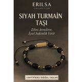 Erilsa Sertifikalı Siyah Turmalin Taşı Bileklik - Zihni Arındıran ve İçsel Sakinlik Sağlayan Takı
