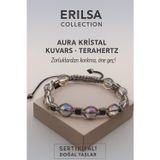 Erilsa Sertifikalı Terahertz Aura Kristal Kuvars Taşı Bileklik – Zorluklardan Korkma, Güçlen ve Öne Geç