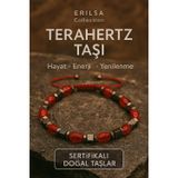 Erilsa Sertifikalı Terahertz - Kırmızı Kuvars Taşı Bileklik Hayat Enerjisi ve Ruhsal Yenilenme Taşı