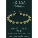 Erilsa Sertifikalı Terahertz & Nefrit Yeşim Taşı Bileklik – Huzur, Denge ve Koruma