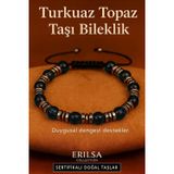 Erilsa Sertifikalı Turkuaz Topaz Taşı Bileklik 8x8 mm – Duygusal Denge ve Huzur Taşı