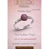 Erilsa Sertifikalı Vücut Isı Denge Enerji Yüzüğü – Pembe Opal Ayarlamalı İnce Kasa Boğa Yengeç Balık Burcu
