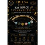 Erilsa Sertifikalı Yay Burcu 7 Çakra Doğal Taş Bileklik - Ayarlamalı Unisex Lüks Hem Bileklik Hem Halhal