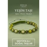 Erilsa Sertifikalı Yeşim ve Terahertz Doğal Taş Bileklik – Şans, Huzur ve Bereketin Uyumlu Gücü