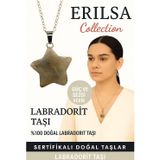 Erilsa Sertifikalı Yıldız Model Labradorit Doğal Taş Kolye – Güç ve Sezgi Taşı