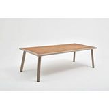 Erinöz Milano Iroko Tabla 100x230 Alüminyum Masa - Kum Rengi Bej