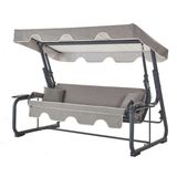 Erinöz Rubus 4 Kişilik Bahçe Balkon Teras Salıncağı - Kırçıllı Gri - Antrasit