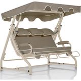 Erinöz Salvia 3 Kişilik Bahçe Balkon Salıncağı - Kum Rengi / Panama Bej - Krem