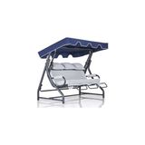 Erinöz Salvia 3 Kişilik Bahçe Balkon Teras Salıncağı - Açık Gri