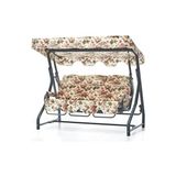 Erinöz Salvia 3 Kişilik Bahçe Balkon Teras Salıncağı - Renkli