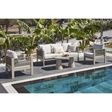 Erinöz Toscana Bahçe Balkon Oturma Grubu 3+1+1+seramik Sehpa Naturel