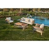 Erinöz Vicenza Bahçe Balkon Oturma Grubu 3+1+1+sehpa - Cappucino Naturel