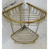 Erip Banyo Aksesuarları Adnoss Lüks Zerrin 304 İkili Oval Süngerlik Özel Lama 18x18cm-Şampuanlık-Banyo Süngerlik - Gold-Sarı