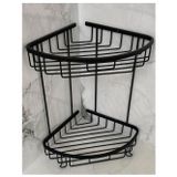 Erip Banyo Aksesuarları Adnoss Lüks Zerrin 304 İkili Oval Süngerlik Özel Lama 18x18cm-Şampuanlık-Banyo Süngerlik - Siyah