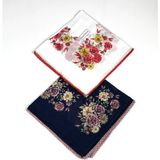 Eripek 2\'li Paket Oyalı Pamuk Yazma 6594-02 - Beyaz - Lacivert - Renk