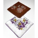 Eripek 2\'li Paket Oyalı Pamuk Yazma 6594-04 - Kiremit - Beyaz - Renk
