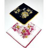 Eripek 2\'li Paket Oyalı Pamuk Yazma 6594-08 - Siyah - Beyaz - Renk
