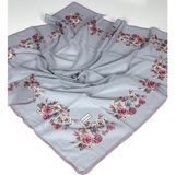 Eripek Oyalı Pamuk Yazma 6589-10 - Gri - Renk