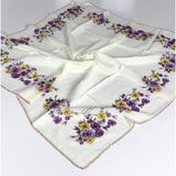 Eripek Oyalı Pamuk Yazma 6593-27 - Krem - Mor - Renk