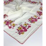 Eripek Oyalı Pamuk Yazma 6593-34 - Krem - Pembe - Renk