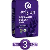 Eriş Un 3'lü Çok Amaçlı Buğday Unu 5 kg Doğal Lif Kaynağı ve Protein İçeren Ürün