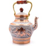 Eriza 1,9 Litre El Işlemeli Nostaljik Tekli Kalaylı Bakır Demlik, Çaydanlık, Su Isıtıcısı
