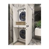ERİZA Banyo Dolabı, Çamaşır Sepeti Çekmeceli Çamaşır Ve Kurutma Makinesi Dolabı (CODE 02)