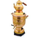 Eriza Home 6 litre 220 V Elektrikli İşlemeli Bakır Altın Semaver
