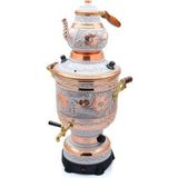 Eriza Home 6 litre 220 V Elektrikli İşlemeli Bakır Beyaz Semaver