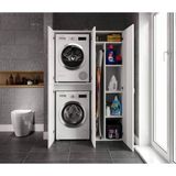Eriza Home Eriza Çamaşır Ve Kurutma Makinesi Dolabı, Ütü Masası Ve Temizlik Kovası Bölmeli Çok Amaçlı Banyo Dolabı