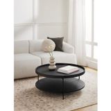 Eriza Home Eriza Renee, Yuvarlak Modern Orta Sehpa, Siyah