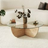 Eriza Home Eriza Urban, Yeni Nesil Modern Cam Orta Sehpa, Natural