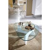 Eriza Vitra, Yeni Nesil Modern Elips Geometrik Orta Cam Sehpa, Beyaz
