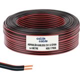 Erk 50 Metre Hoparlör Elektrik ve Ses Kablosu Siyah Kordon 2x1,5 Erk Kablo