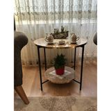 Erk Mobilya Yuvarlak Orta Sehpa, Çiçeklik, Sehpa, Çok Amaçlı Sehpa - sonoma - 60cm