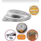 Erka Dizayn 4 Adet Metal Sehpa ve Ahşap Ayak Bağlantı Aparatı Açılı Ayak Aparatı Zigon Sehpa Masa Koltuk Puf