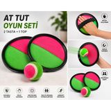 Erka Morafit At Tut Oyunu Cırt Cırt Top Yakalama Seti 2 Disk 1 Top Bahçe Plaj Park Oyuncağı - Kırmızı - Beyaz