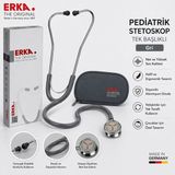 Erka Stetoskop I Finesse 549 Pediatrik Çift Başlıklı Stetoskop (Gri) /çift Taraflı Çocuklar Için Kullanıma Uygun