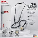 Erka Stetoskop I Pediatrik Stetoskop Gri – Tek Başlıklı Profesyonel Kullanım I NO:547 -Steteskop Pediatrik Tek Taraflı (547)