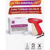 Erkan 5 mm Kılçık Tabanca Seti ile 5000 Adet Şeffaf Kılçık Gelinlik ve Türban Tasarımı İçin