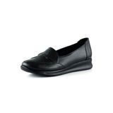 Erkan Saçmacı Mammina Siyah Hakiki Deri Çapraz Bant Detaylı Slip-On Günlük Ayakkabı