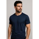 Erkek %100 Pamuk Slim Fit Sporcu Tişört Basic Bisiklet Yaka Kısa Kollu T-Shirt - 0 Siyah - 2XL