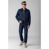 Erkek %100 Pamuk Straight Jeans - Koyu Mavi - 38